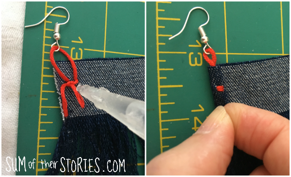 making a denim tassel