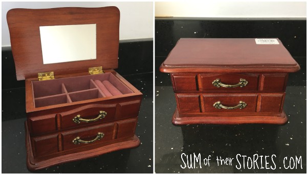 jewellery box before makeover