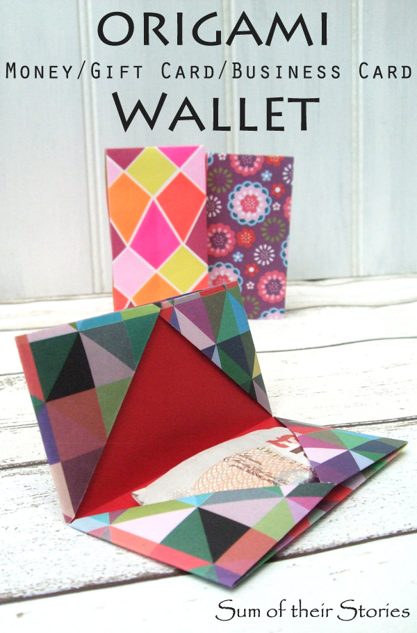 Origami gift wallet