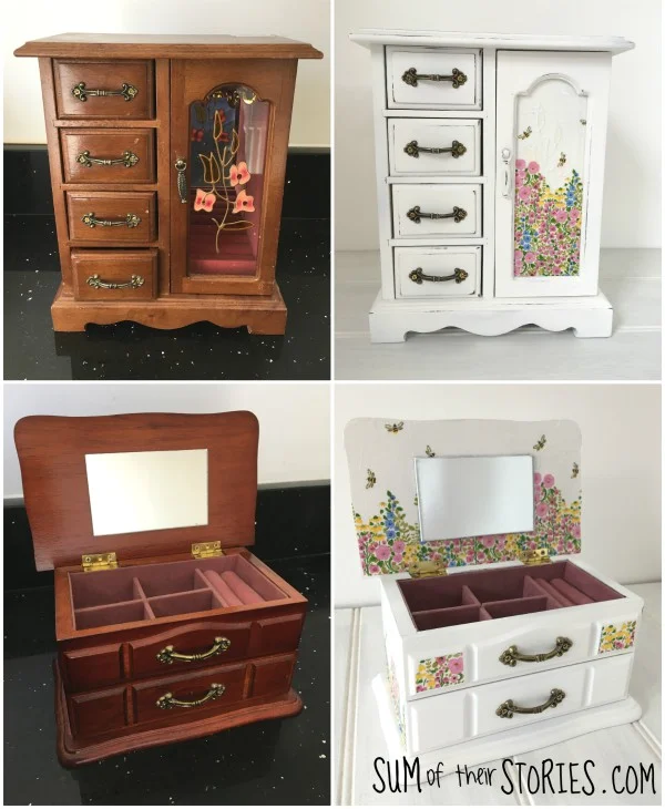 update a jewellery box with chalk spray paint