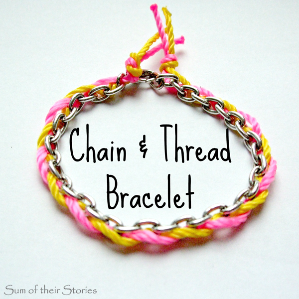 make your own chain and thread bracelet