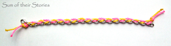 chain and thread bracelet