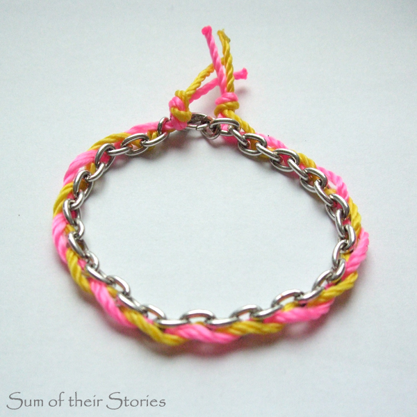 chain and thread bracelet
