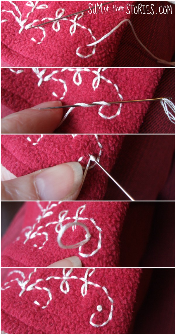 French knots step by step