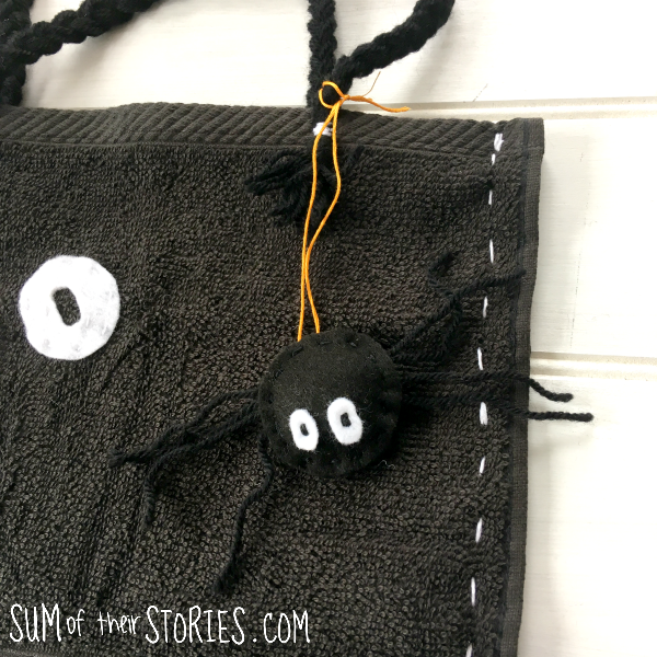 halloween spider bag charm