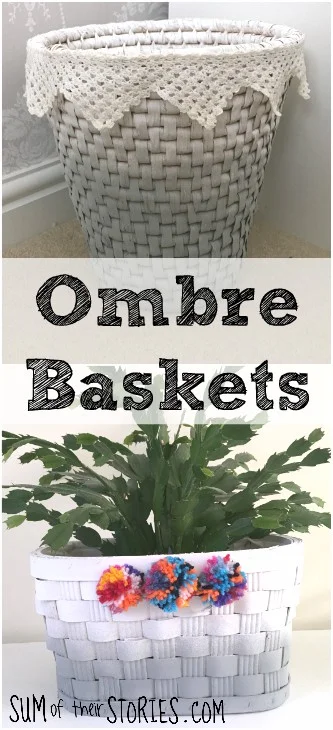 Ombre baskets DIY