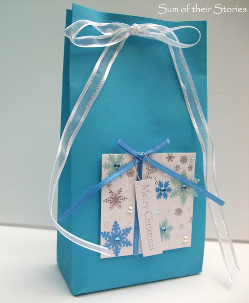 gift bags upcycled from old envelopes