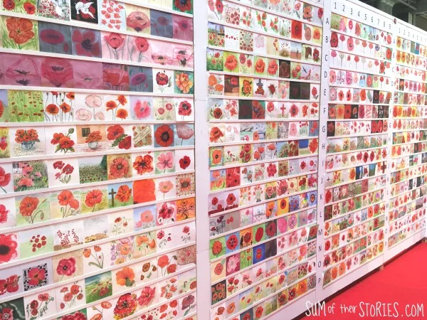 rows of paintings of poopies
