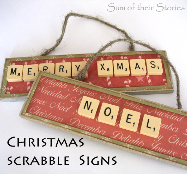 Christmas scrabble signs