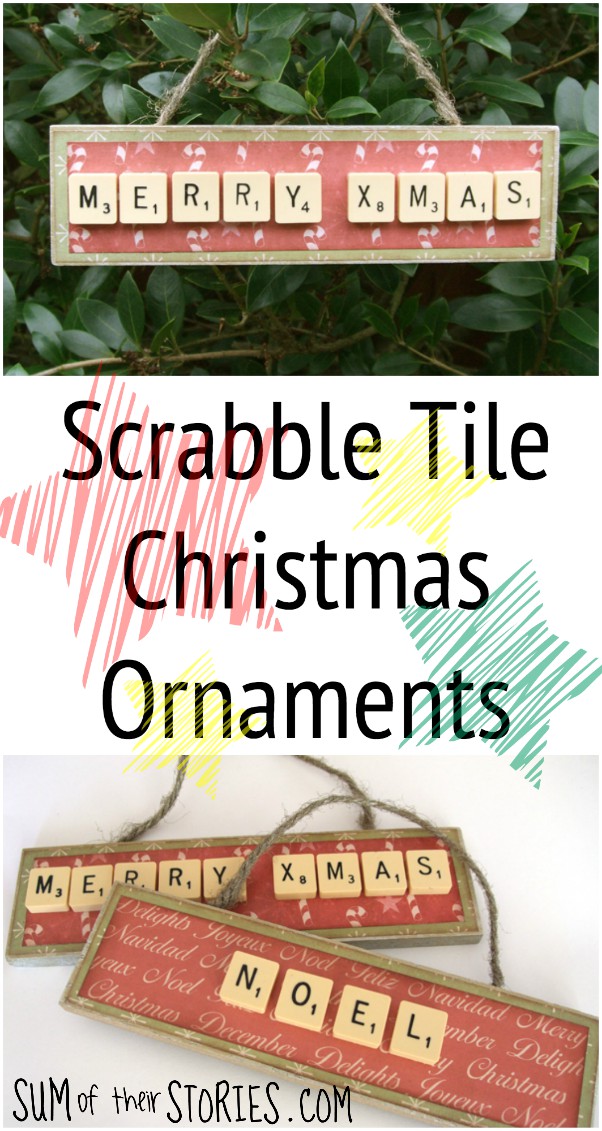 scrabble tile Christmas ornaments
