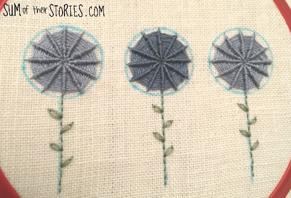 how to embroider spider web stitch