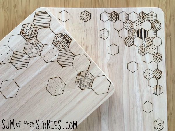 hexagon geometric wooden boards