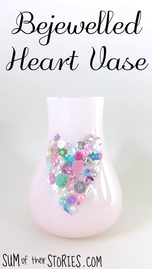make your own bejewelled vase