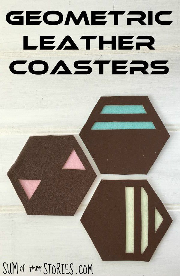 geometric leather coasters tutorial