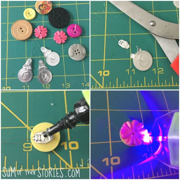 making a button needle threader