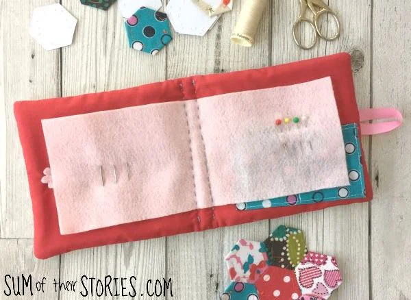 inside a handmade needlebook