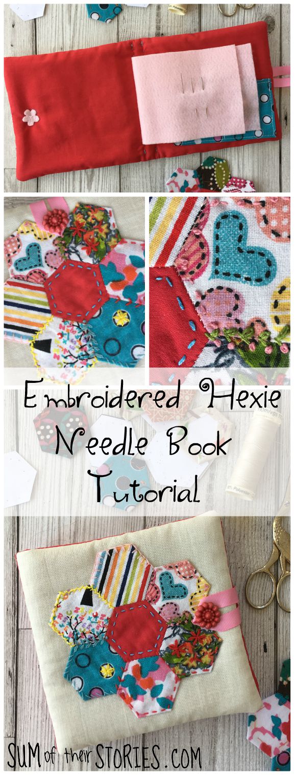 How to make a pretty needle book with patchwork and embroidery