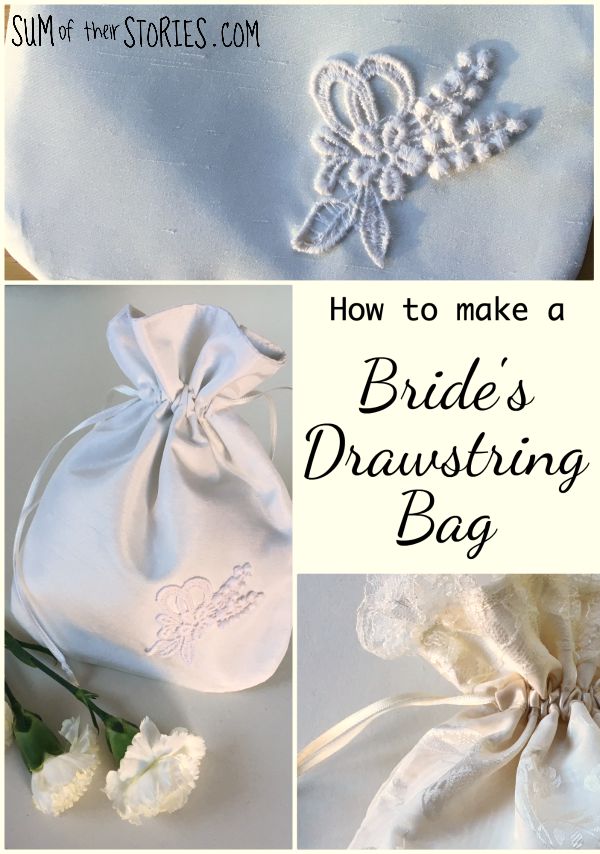 How to sew a bride’s drawstring bag