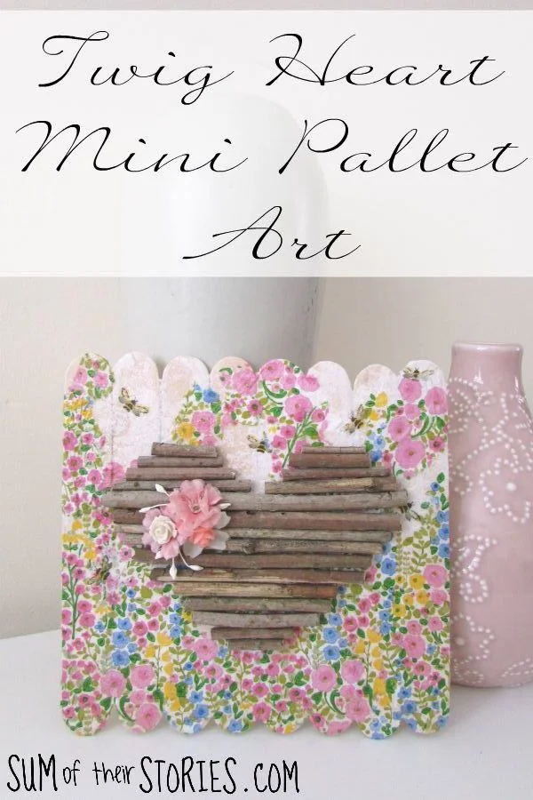 how to make twig heart art