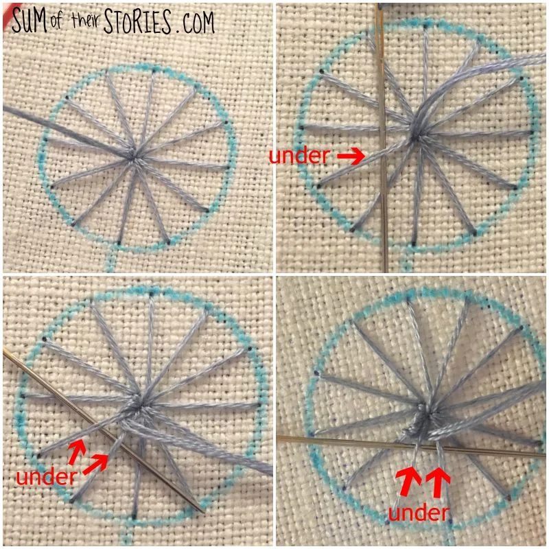 how to do spider web stitch