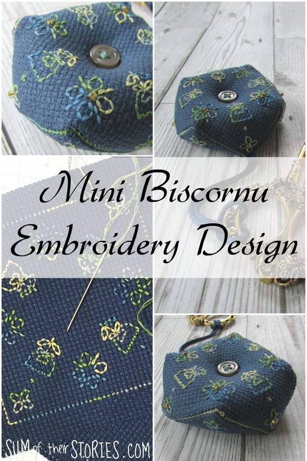 mini biscornu embroidery design