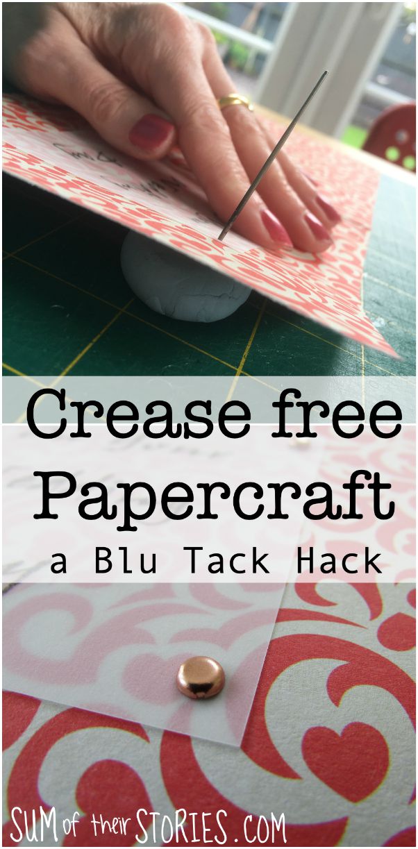 crease free papercraft a blu tack hack