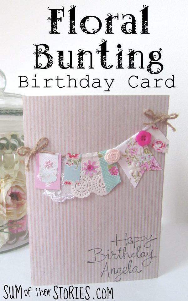 How to make a floral bunting card