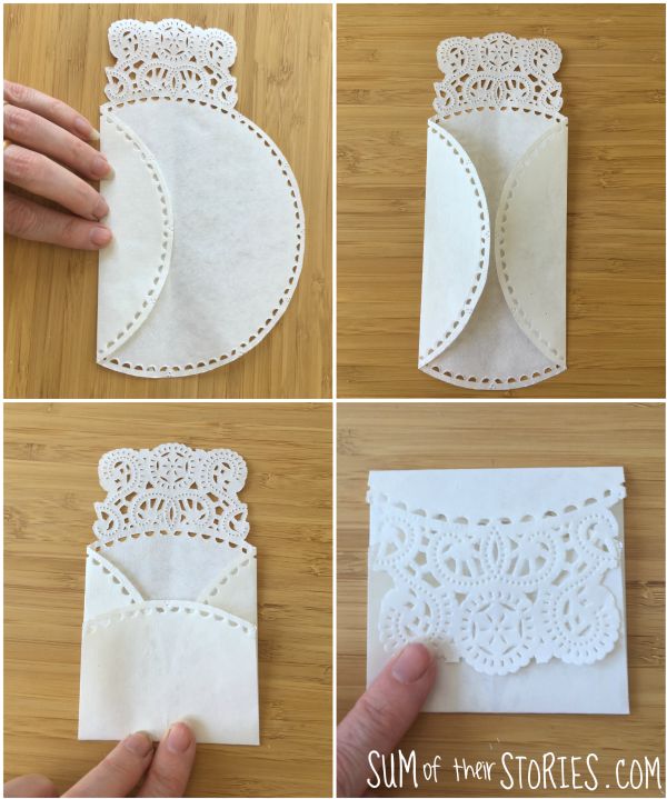 how to fold a doily envelope