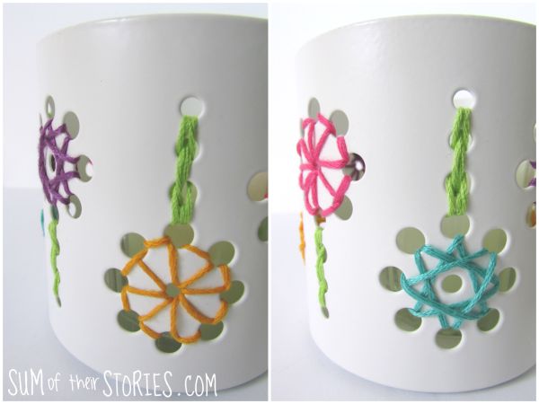 embroidered tealight holder tutorial