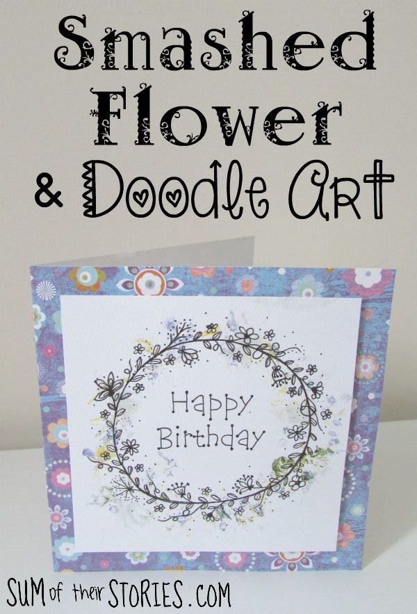 pounded flower birthday card tutorial