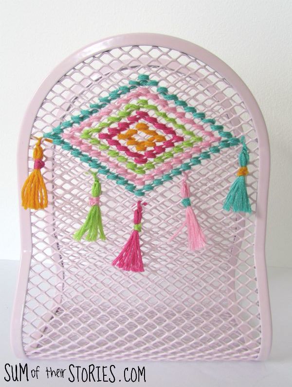 Embroidered Ikea napkin holder