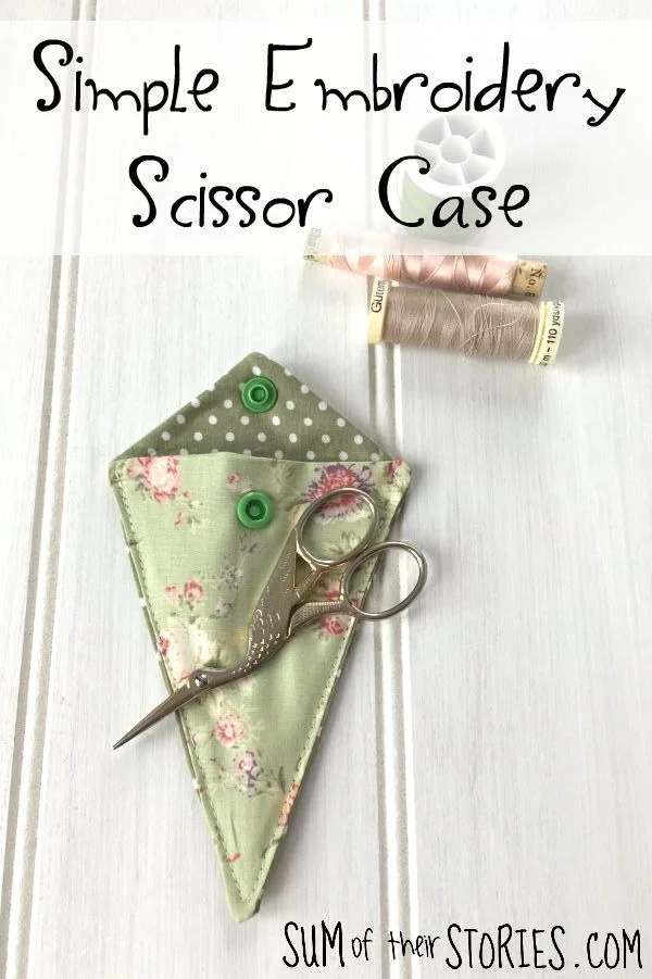 simple embroidery scissor case