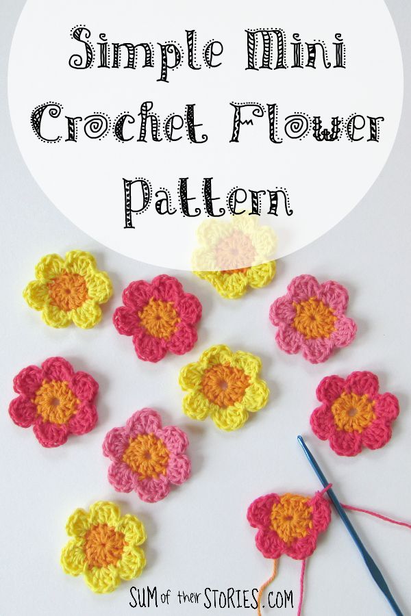 simple mini flower crochet pattern