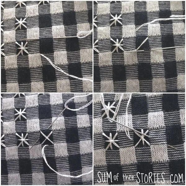 How to work chicken scratch embroidery