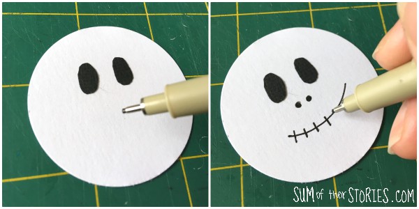 simple paper skeleton head