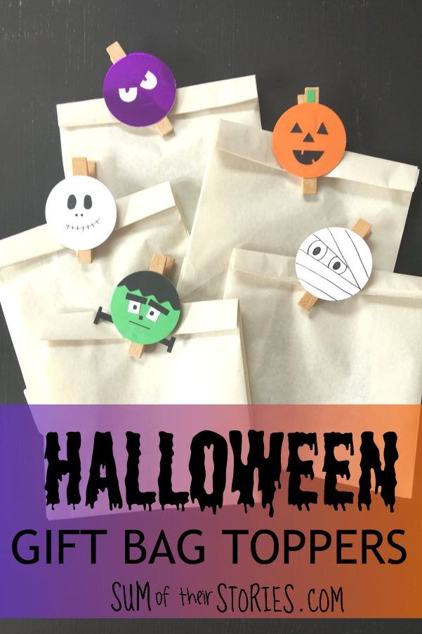 Halloween party bag toppers, easy to make