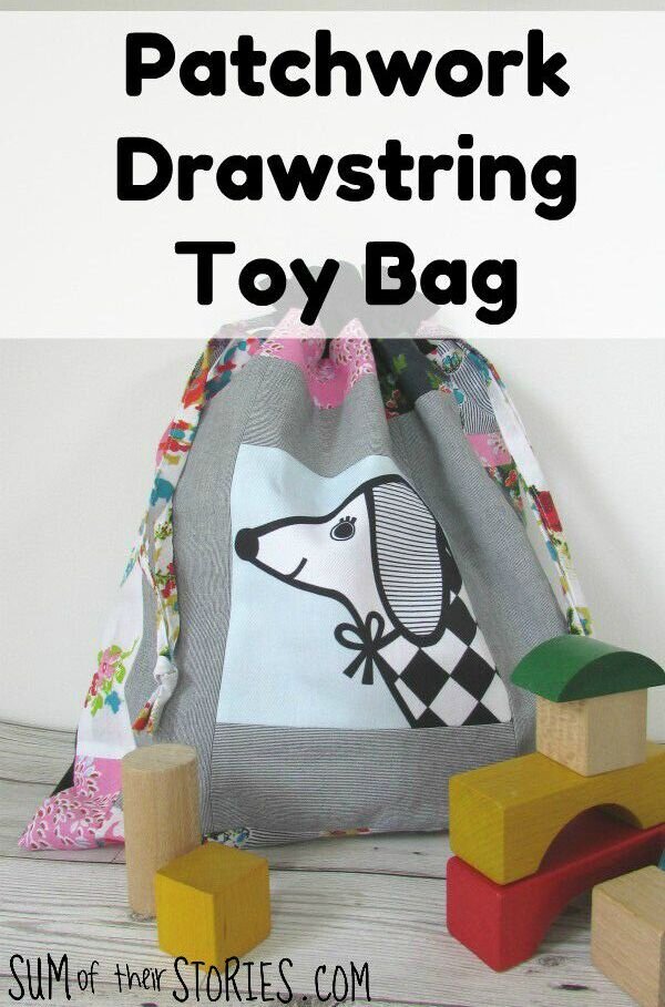 Patchwork Drawstring toy bag