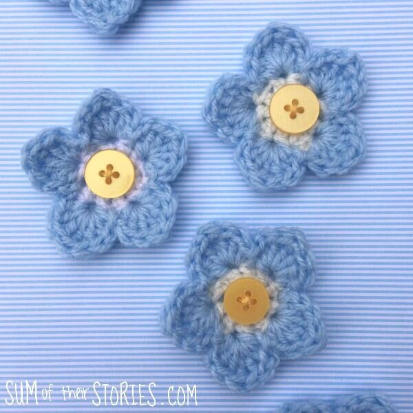 crochet forget me not flowers