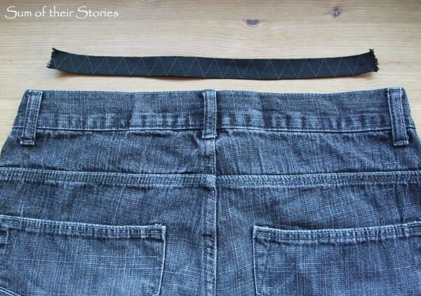 How to insert Elastic into Jeans Waistband — Sum of their Stories