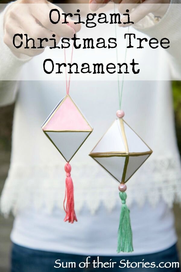 Origami Christmas Tree ornaments