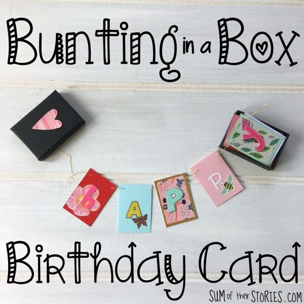 mini garland birthday card in a box