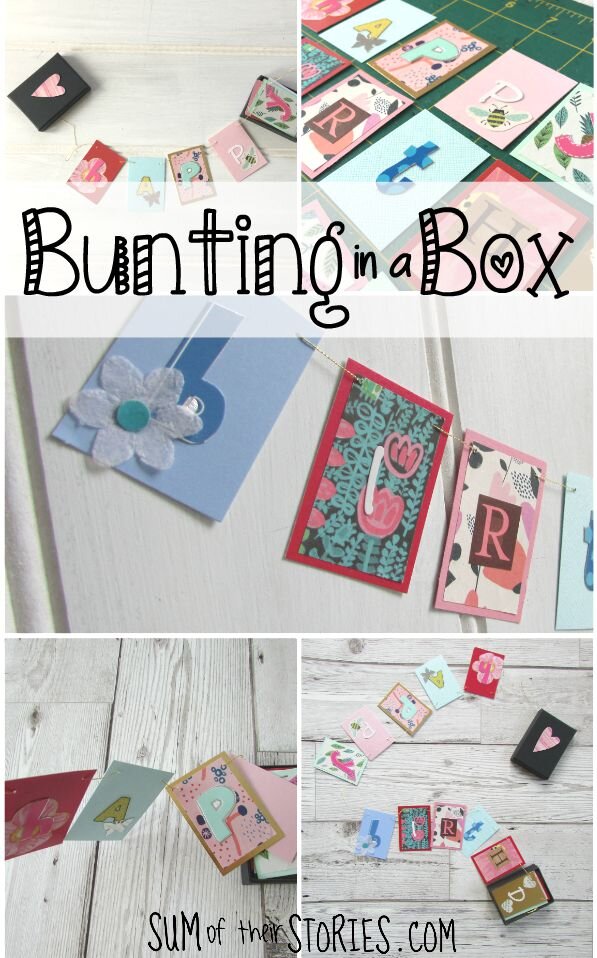 bunting in a box card alternative