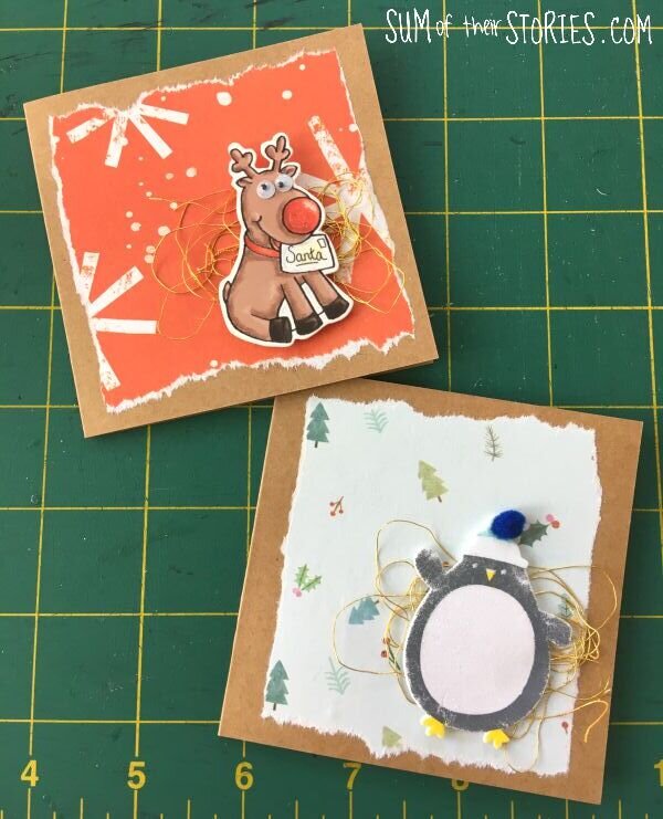 simple to make recycled Christmas cards