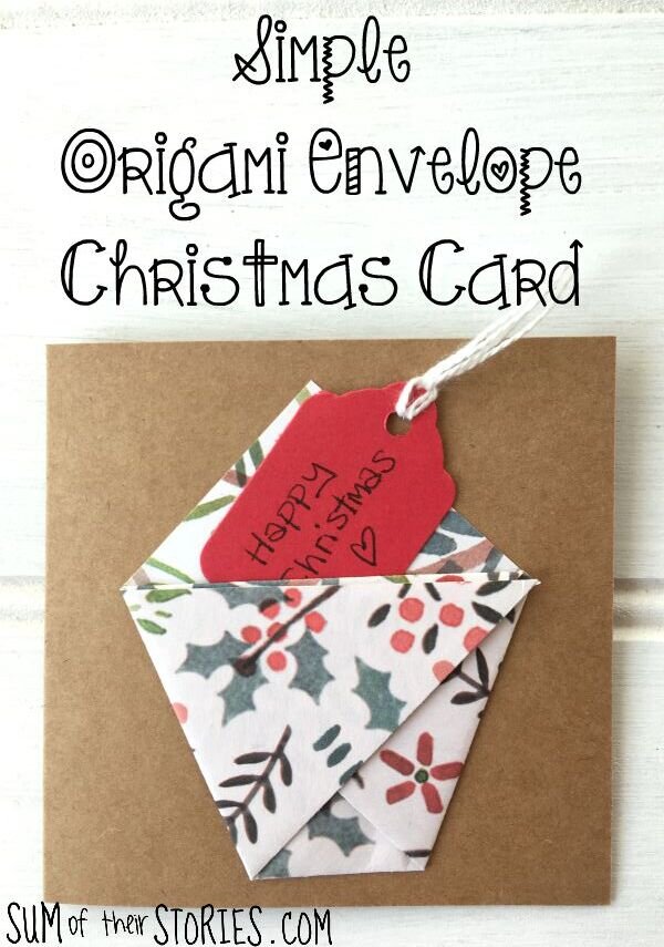 simple origami envelope christmas card