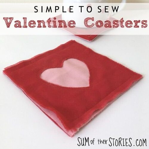 Easy Painted Heart Coaster Craft for Kids: Valentine's Day - A