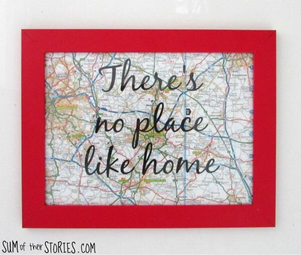 map art with quote