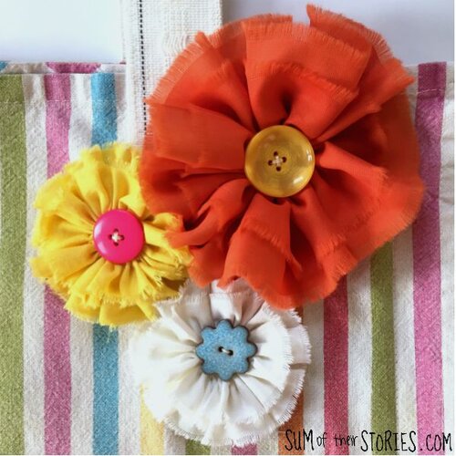 Make Spring Flowers with Fabric Scraps — Sum of their Stories