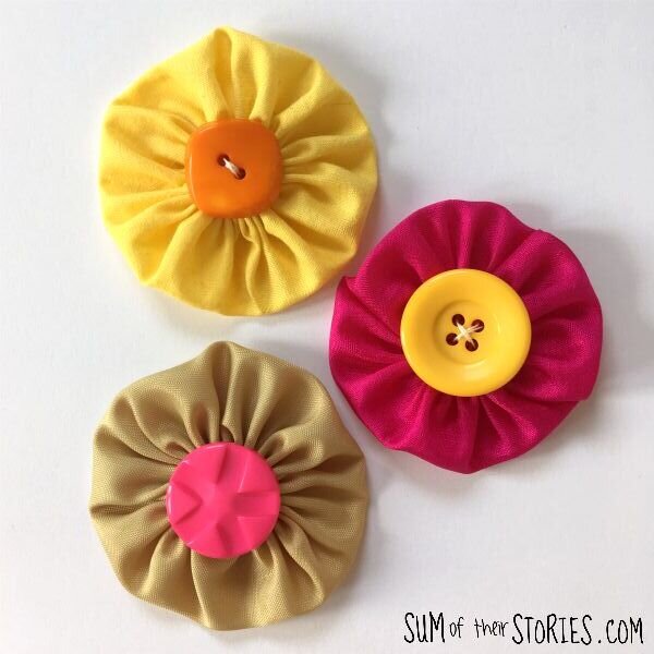 how to make patchwork yo yo flowers