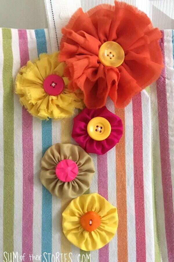 scrap fabric flowers tutorial