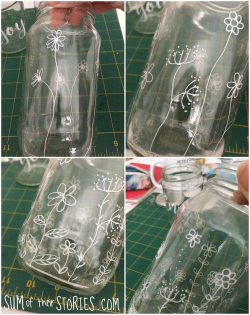 Glass Jar Tealight Holder Upcycle — Sum of their Stories Craft Blog